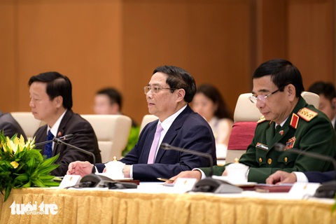 Thủ tướng Phạm Minh Chính hội kiến Tổng thống Nga Vladimir Putin- Ảnh 6. Thủ tướng Phạm Minh Chính trong buổi hội kiến Tổng thống Liên bang Nga Vladimir Putin - Ảnh: NAM TRẦN