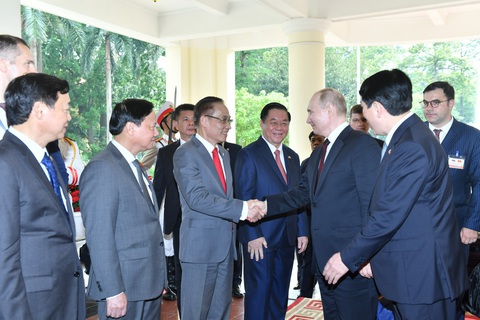 Tổng thống Liên bang Nga Vladimir Putin trước khi vào hội đàm - Ảnh: DUY LINH Tổng thống Liên bang Nga Vladimir Putin trước khi vào hội đàm - Ảnh: DUY LINH