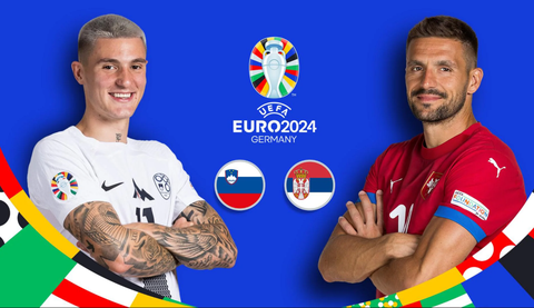 Máy tính soi tỉ số Euro 2024: Serbia từ hòa đến thắng Slovenia- Ảnh 1. Slovenia và Serbia gặp nhau ở trận cầu quyết định tại bảng C Euro 2024 - Ảnh: UEFA
