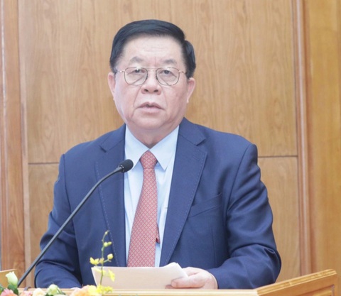 Trưởng ban Tuyên giáo Trung ương Nguyễn Trọng Nghĩa phát biểu tại lễ ra mắt sách - Ảnh: BTC Trưởng Ban Tuyên giáo Trung ương Nguyễn Trọng Nghĩa