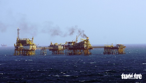 Liên doanh Việt - Nga Vietsovpetro khai thác tấn dầu thứ 250 triệu- Ảnh 1. Cụm giàn khai thác dầu khí của Liên doanh Việt - Nga Vietsovpetro trên thềm lục địa phía Nam - Ảnh: Đ.H.