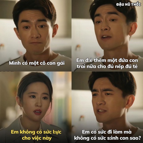 ‘Ông chồng gia trưởng’ Lâm Canh Tân bị ghét cay đắng- Ảnh 3. Yêu cầu Diệc Mai không đi làm mà ở nhà sinh con trai theo ý mẹ chồng