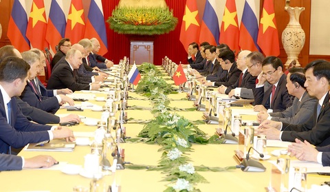 Tổng bí thư Nguyễn Phú Trọng hội đàm với Tổng thống Liên bang Nga Vladimir Putin thăm cấp nhà nước tới Việt Nam - Ảnh: TTXVN Tổng bí thư Nguyễn Phú Trọng hội đàm với Tổng thống Liên bang Nga Vladimir Putin thăm cấp nhà nước tới Việt Nam - Ảnh: TTXVN