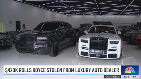Kẻ trộm liều lĩnh: Giả mạo công ty vận chuyển, cuỗm Maybach và Rolls-Royce- Ảnh 1. Nhờ nắm rõ mọi thông tin của đại lý, kẻ gian đã trộm thành công hai chiếc xe sang mà không gặp bất kỳ trở ngại nào - Ảnh: NBC4