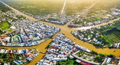 Ngã Bảy nơi hội tụ những dòng sông, nhìn từ trên cao như hình một ngôi sao thế nên người Pháp gọi là ngôi sao Phụng Hiệp - Ảnh: HIỆP VÕ Ngã Bảy - nơi hội tụ những dòng sông, nhìn từ trên cao như hình một ngôi sao, thế nên người Pháp gọi là ngôi sao Phụng Hiệp - Ảnh: HIỆP VÕ
