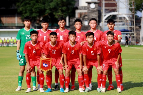 Đội hình xuất phát của U16 Việt Nam ở trận thắng 15-0 trước U16 Brunei - Ảnh: VFF Đội hình xuất phát của U16 Việt Nam ở trận thắng 15-0 trước U16 Brunei - Ảnh: VFF