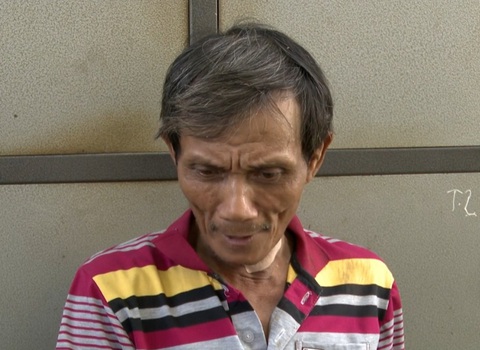 Vụ giết hai vợ chồng, đâm hai con nhỏ 15 nhát: Nghi phạm khai mối hận hàng chục năm- Ảnh 1. Nghi phạm Lê Đình Thuyết - Ảnh: THANH SU