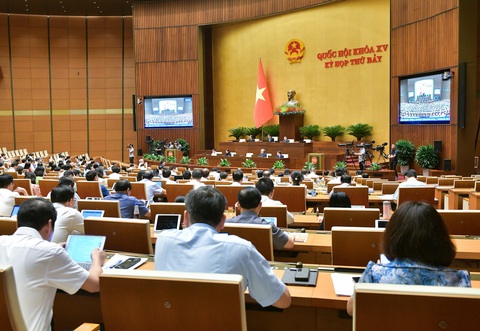 Quốc hội họp tuần cuối kỳ họp thứ 7, quyết định nhiều nội dung quan trọng- Ảnh 1. Quang cảnh một phiên họp của Quốc hội - Ảnh: GIA HÂN