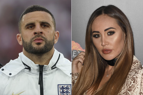 Danh tính khó ngờ của người phụ nữ trùm kín mặt xem Euro 2024- Ảnh 2. Lauryn Goodman và Kyle Walker có với nhau 2 con riêng.