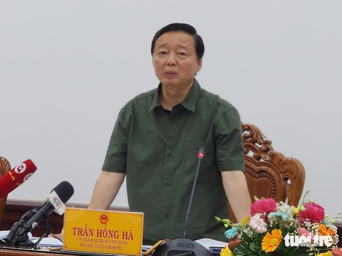 Tháo gỡ vướng mắc cho các dự án giao thông trọng điểm khu vực phía Nam- Ảnh 1. Phó thủ tướng Chính phủ Trần Hồng Hà phát biểu tại buổi làm việc - Ảnh: HOÀI THƯƠNG