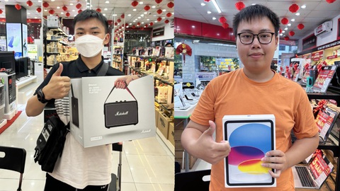Đón hè sang, nhà mạng Saymee tri ân ngàn quà tặng- Ảnh 2. Khách hàng Nguyễn Thành Đạt và Nguyễn Hoàng Hiệp nhận quà của chương trình