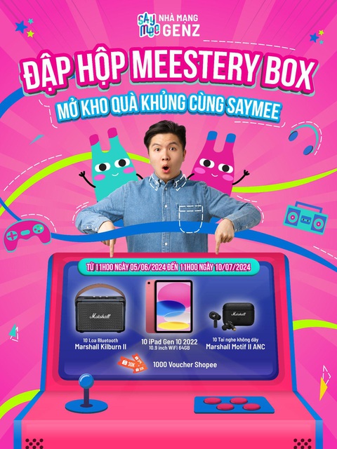Đón hè sang, nhà mạng Saymee tri ân ngàn quà tặng- Ảnh 1. Meestery box - Hộp quà bí ẩn cùng hàng ngàn phần quà giá trị