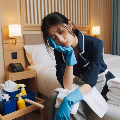 Sinh viên than kiến tập mà làm việc không kịp ăn- Ảnh 1. Kỳ kiến tập làm việc với cường độ cao khiến các em sinh viên năm nhất mệt mỏi - Ảnh tạo bằng AI
