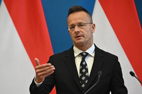 Ngoại trưởng Hungary - Ảnh: AFP Ngoại trưởng Hungary Peter Szijjarto - Ảnh: AFP