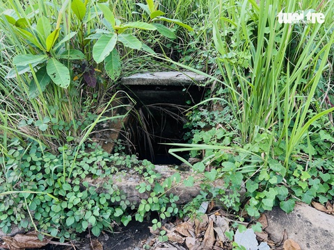 Những miệng cống trơ trọi chực chờ bẫy người đi đường- Ảnh 8. Một miệng cống lộ thiên trên đường Lê Hữu Kiều, TP Thủ Đức - Ảnh: XUÂN ĐOÀN