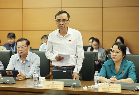 Đề nghị Chính phủ báo cáo rõ vì sao chưa công bố mức sống tối thiểu- Ảnh 2. Đại biểu Nguyễn Minh Hoàng (TP.HCM) - Ảnh: GIA HÂN