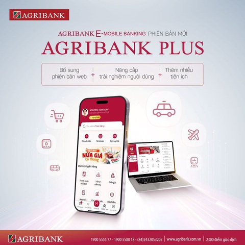 Agribank Plus - Phiên bản cập nhật mới nhất của Agribank E-Mobile Banking- Ảnh 1. Agribank ra mắt ứng dụng ngân hàng hoàn toàn mới - Ảnh: CTV