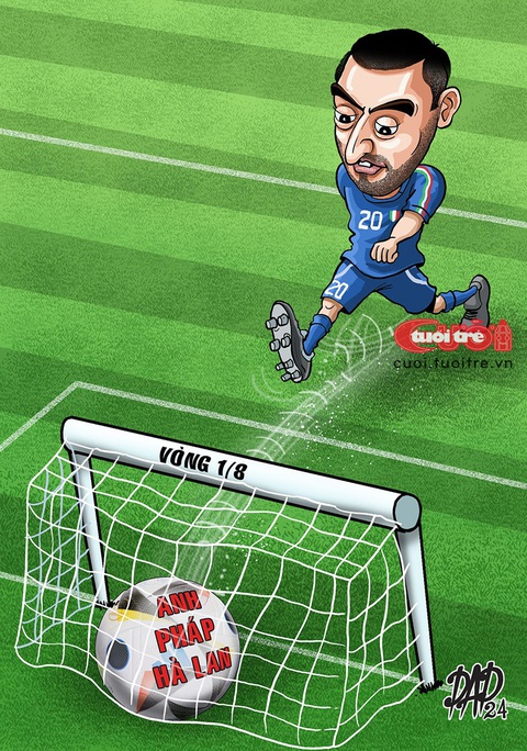 Zaccagni ghi một bàn đưa bốn đội vào vòng trong Euro 2024- Ảnh 1. Zaccagni ghi một bàn đưa bốn đội vào vòng trong Euro 2024- Ảnh 1.