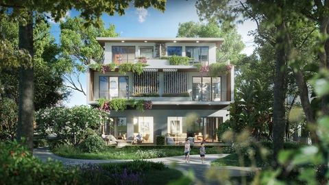 Khám phá biệt thự Forest Villas tại vùng đất có mảng xanh gấp 3 tiêu chuẩn Liên Hợp Quốc- Ảnh 7. Mặt sau mỗi căn biệt thự Forest Villas là không gian vận động an toàn cho trẻ thơ