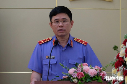 Ông Trần Minh Ngọc làm viện trưởng Viện kiểm sát quận Gò Vấp- Ảnh 2. Viện trưởng Viện kiểm sát nhân dân TP.HCM Nguyễn Đức Thái phát biểu tại buổi lễ - Ảnh: ĐAN THUẦN