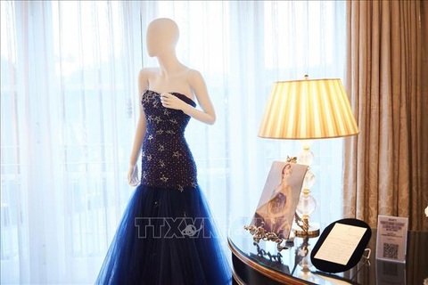Cuộc đấu giá lớn nhất bộ sưu tập kỷ vật của cố Công nương Diana- Ảnh 2. Chiếc váy dạ hội của nhà thiết kế Arbeid mà cố Công nương Diana mặc trong lễ ra mắt phim