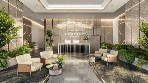 Trải nghiệm sống trong 'biệt thự trên cao' tại Seaview Residences- Ảnh 5. Sảnh đón Seaview Residences