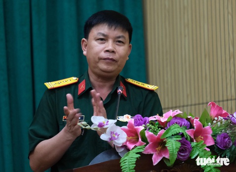 Thi tìm hiểu 80 năm Ngày thành lập Quân đội nhân dân việt Nam- Ảnh 2. Đại tá Trần Viết Năng - trưởng ban Thanh niên Quân đội - Ảnh: HÀ THANH