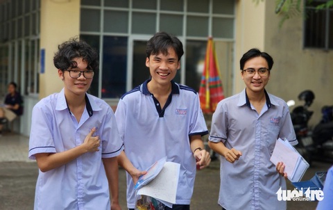 Thí sinh rạng ngời sau môn thi toán tại điểm Trường THPT Võ Thị Sáu, quận Bình Thạnh - Ảnh: NGỌC PHƯỢNG Thí sinh rạng ngời sau môn thi toán tại điểm Trường THPT Võ Thị Sáu, quận Bình Thạnh - Ảnh: NGỌC PHƯỢNG