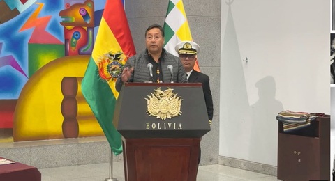 Toàn cảnh cuộc đảo chính thất bại ở Bolivia- Ảnh 2. Tổng thống Bolivia Luis Arce phát biểu ngày 26-6 - Ảnh: REUTERS