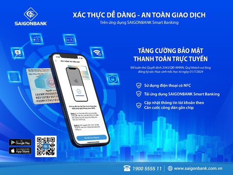 An toàn, bảo mật với xác thực sinh trắc học trên SAIGONBANK Smart Banking- Ảnh 1. An toàn, bảo mật hơn với xác thực sinh trắc học trên Saigonbank Smart Banking - Ảnh: Saigonbank