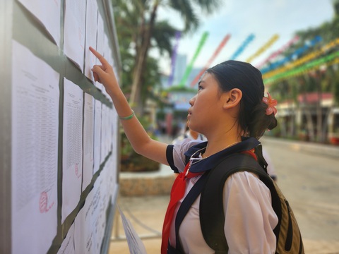 Đã có điểm chuẩn vào lớp 6 ở TP Thủ Đức- Ảnh 1. Thí sinh dự khảo sát vào lớp 6 ở TP Thủ Đức - Ảnh: Q.N.