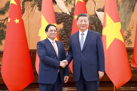 Thủ tướng hội kiến với Tổng bí thư - Chủ tịch nước Tập Cận Bình - Ảnh: DƯƠNG GIANG Thủ tướng hội kiến với Tổng bí thư - Chủ tịch nước Tập Cận Bình - Ảnh: DƯƠNG GIANG