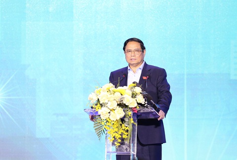 Thủ tướng: Phải bảo đảm an ninh mạng, an toàn thông tin cho tổ chức, người dân- Ảnh 2. Thủ tướng Phạm Minh Chính phát biểu tại hội nghị - Ảnh: QUANG VIỄN