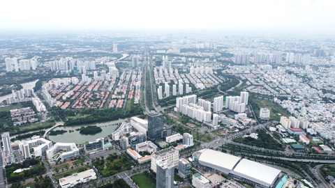 Khu Nam quản lý quy hoạch không chặt, TP.HCM bị Phú Mỹ Hưng nợ 110ha đất công- Ảnh 1. Sau gần 30 năm triển khai, khu đô thị mới Nam TP mới chỉ có khu đô thị Phú Mỹ Hưng (khu chức năng số 1) hoàn thành đầu tư - ẢNh: MINH HÒA