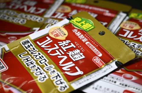Thực phẩm bổ sung men gạo đỏ (beni koji) của Kobayashi - Ảnh: Kyodo News Thực phẩm bổ sung men gạo đỏ (beni koji) của Kobayashi - Ảnh: Kyodo News