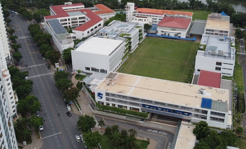 Cận cảnh các công trình vi phạm xây dựng, quy hoạch tại Phú Mỹ Hưng- Ảnh 4. Trường quốc tế Nam Sài Gòn có khối nhà A3, A6 với tổng diện tích gần 10.000m² được Công ty Phú Mỹ Hưng xây không phép - Ảnh: MINH HÒA