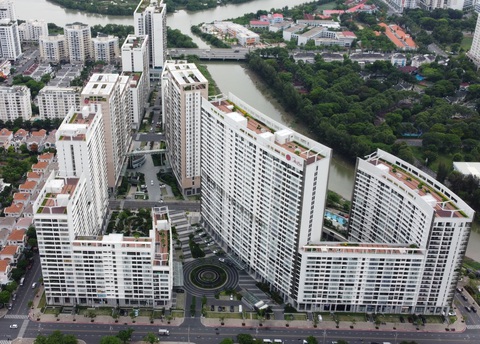 Cận cảnh các công trình vi phạm xây dựng, quy hoạch tại Phú Mỹ Hưng- Ảnh 6. Công ty Phú Mỹ Hưng xây dựng tầng hầm liên thông vượt ranh giao đất dự án tại các lô M5, M6, M7, M8 (cụm nhà cao tầng). Đến thời điểm thanh tra thì Ban quản lý Khu Nam vẫn chưa phối hợp với cơ quan chức năng yêu cầu chủ đầu tư thực hiện nghĩa vụ tài chính theo quy định - Ảnh: TIẾN LONG