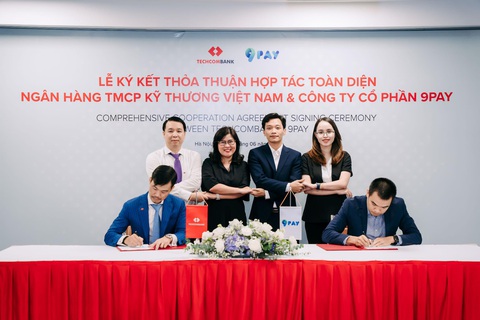 9Pay ký kết hợp tác toàn diện cùng Techcombank- Ảnh 1. 9Pay ký kết hợp tác toàn diện cùng Techcombank- Ảnh 1.