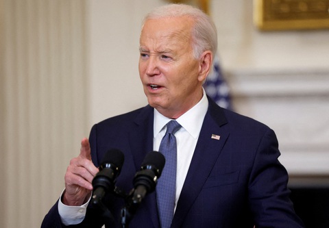 Ông Biden gọi ông Trump là 'tội phạm bị kết án'- Ảnh 1. Tổng thống Mỹ Joe Biden - Ảnh: REUTERS