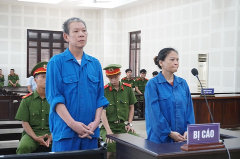 Nước mắt ở phiên tòa xử hai vợ chồng lừa đảo- Ảnh 1. Phiên tòa xét xử Hoàng Thị Hồng Nhạn và chồng là Nguyễn Phước Hùng về tội lừa đảo chiếm đoạt tài sản - Ảnh: ĐOÀN CƯỜNG