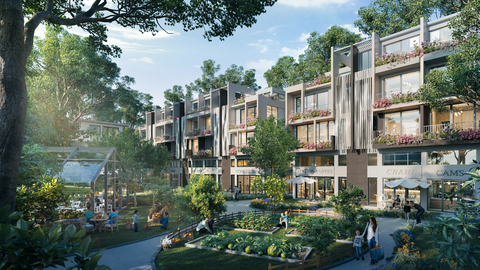 Những 'ngôi nhà giữa rừng' tại vùng đất Blue Zones- Ảnh 6. Mặt sau shophouse là không gian sống an nhiên cho các gia đình, nơi con trẻ được thưởng thức các loài cây ăn trái, nơi cha mẹ được thỏa sức tâm sự, hàn huyên