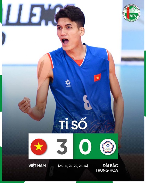 Việt Nam là đội Đông Nam Á duy nhất vào tứ kết AVC Challenge Cup- Ảnh 1. Tuyển bóng chuyền nam Việt Nam giành vé vào tứ kết AVC Challenge Cup 2024 sau trận thắng Đài Bắc Trung Hoa - Ảnh: VFV