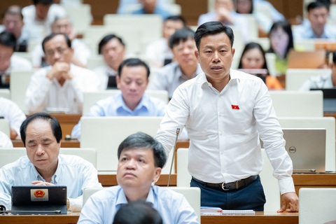 Bộ trưởng Đặng Quốc Khánh: Đến 2023, thu từ cấp quyền khai thác khoáng sản đạt trên 55.800 tỉ đồng- Ảnh 9. Đại biểu Lê Quân (Hà Nội) - Ảnh: GIA HÂN