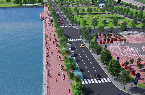 Ngày 7-6, TP Đà Nẵng khai trương Phố đi bộ Bạch Đằng- Ảnh 1. Mô hình Phố đi bộ Bạch Đằng