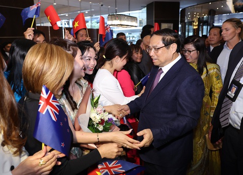 Thủ tướng Phạm Minh Chính và phu nhân gặp gỡ kiều bào tại New Zealand trong chuyến thăm vào tháng 3-2024 - Ảnh: VGP Thủ tướng Phạm Minh Chính và phu nhân gặp gỡ kiều bào tại New Zealand trong chuyến thăm vào tháng 3-2024 - Ảnh: VGP