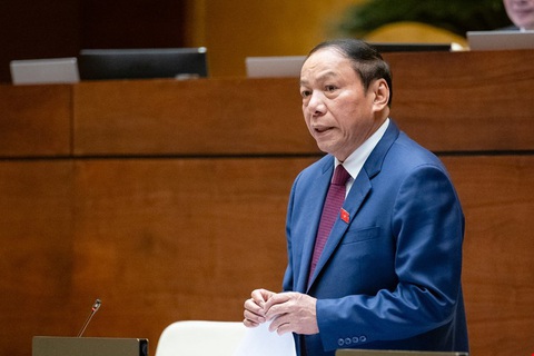 Đại biểu chất vấn Bộ trưởng Nguyễn Văn Hùng việc xử lý tồn đọng Khu liên hợp thể thao quốc gia- Ảnh 1. Bộ trưởng Nguyễn Văn Hùng - Ảnh: QUOCHOI.VN