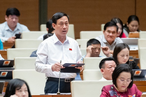 Đại biểu truy trách nhiệm của kiểm toán trong vụ SCB, hai tư lệnh ngành nói gì?- Ảnh 1. Đại biểu Mai Văn Hải (đoàn Thanh Hóa) - Ảnh: GIA HÂN