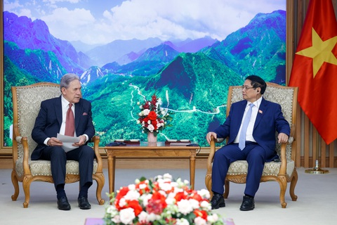 New Zealand muốn xây dựng khuôn khổ quan hệ mới với Việt Nam- Ảnh 2. Đây là chuyến thăm Việt Nam đầu tiên của Phó thủ tướng, Ngoại trưởng New Zealand Winston Peters trên cương vị mới - Ảnh: VGP