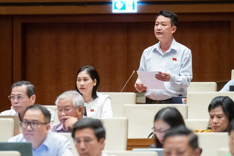Đại biểu hỏi bộ trưởng: Giải pháp nào để Việt Nam vượt Thái Lan về du lịch?- Ảnh 3. Đại biểu Trần Quang Minh (Quảng Bình) - Ảnh: GIA HÂN