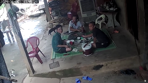 Động đất ở Yên Bái- Ảnh 1. Camera ghi lại cảnh rung lắc khi xảy ra động đất - Ảnh cắt từ clip